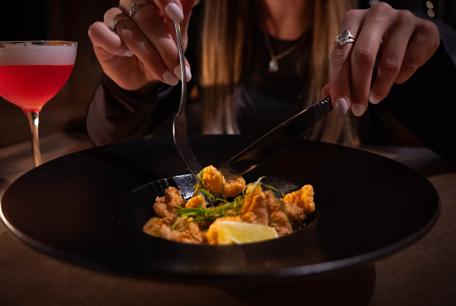 Plat de calamars frits